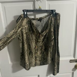 Off Shoulder Leopard Top